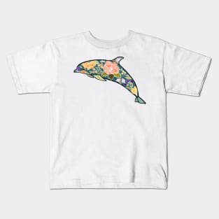 Floral Embellished Dolphin Kids T-Shirt